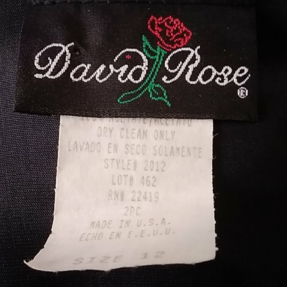 VINTAGE LACE DRESS  DAVID ROSE  BLACK - Picture 11 of 12